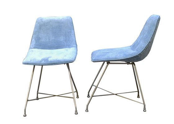 Italian Aster Chairs by Augusto Bozzi for Fratelli Saporiti, 1960s, Set of 2-YUW-2015486