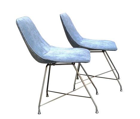 Italian Aster Chairs by Augusto Bozzi for Fratelli Saporiti, 1960s, Set of 2-YUW-2015486