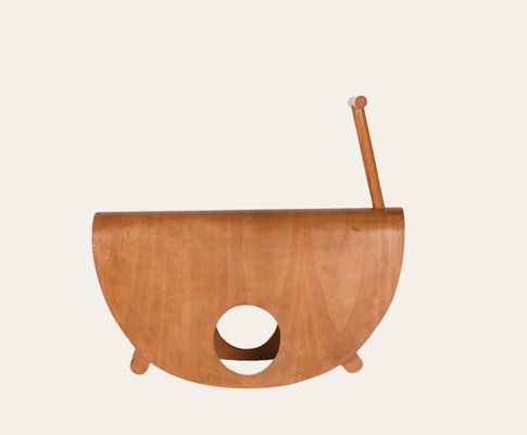 Italian Astolfo Curved Plywood Children's Rocking Chair by Peppe de Giuli for Design M, 1979-JDR-1299028