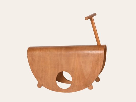 Italian Astolfo Curved Plywood Children's Rocking Chair by Peppe de Giuli for Design M, 1979-JDR-1299028