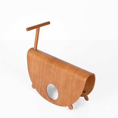 Italian Astolfo Curved Plywood Children's Rocking Chair by Peppe de Giuli for Design M, 1979-JDR-1299028