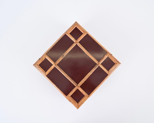 Italian Bakelite and Bamboo Square Decorative Box by Tommaso Barbi, 1980s-JDR-1736589