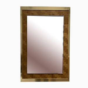 Italian Bamboo and Brass Mirror from Dal Vera, 1970s-FUE-1031309