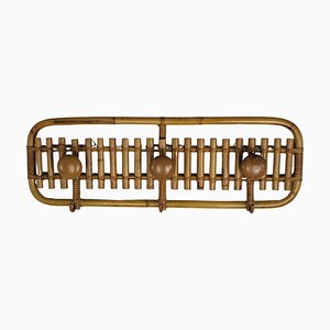 Italian Bamboo and Rattan Coat Hanger, 1960s-EUP-1425852