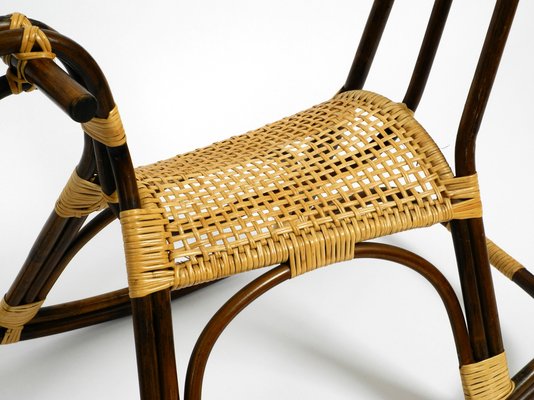 Italian Bamboo and Rattan Rocking Horse Attributed to Franco Albini, 1960s-RR-859597