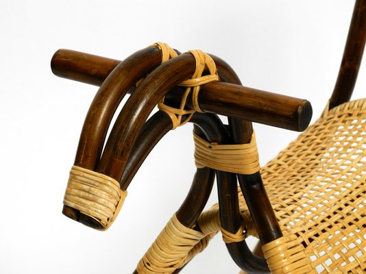 Italian Bamboo and Rattan Rocking Horse Attributed to Franco Albini, 1960s-RR-859597