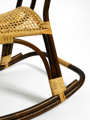 Italian Bamboo and Rattan Rocking Horse Attributed to Franco Albini, 1960s-RR-859597