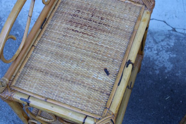 Italian Bamboo Bedside Tables, 1950s, Set of 2-EH-1298646