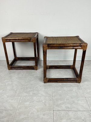 Italian Bamboo Bedside Tables, 1960s, Set of 2-YST-1792552