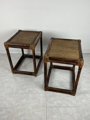 Italian Bamboo Bedside Tables, 1960s, Set of 2-YST-1792552