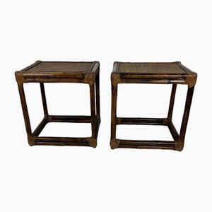 Italian Bamboo Bedside Tables, 1960s, Set of 2-YST-1792552