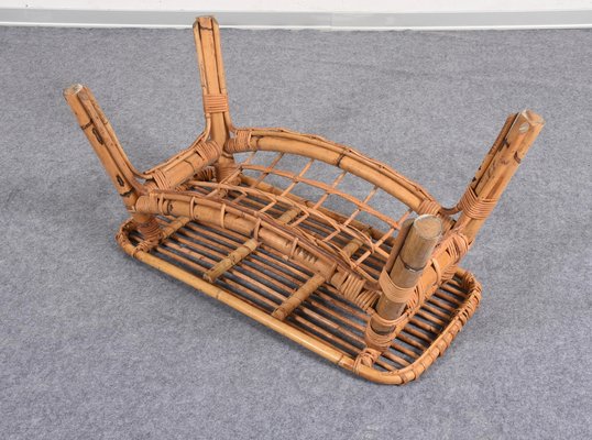 Italian Bamboo Coffee Table with Magazine Rack-JDR-1126195