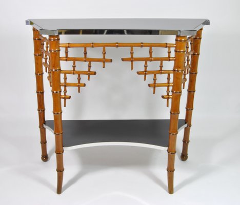 Italian Bamboo Console by Sandro Petti for Metalarte, 1973-WFB-1071082