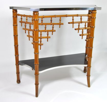 Italian Bamboo Console by Sandro Petti for Metalarte, 1973-WFB-1071082