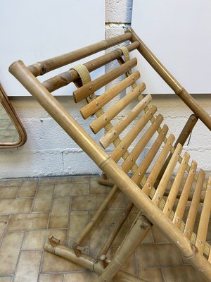 Italian Bamboo Lounge Chair, 1980s-FUE-1094467