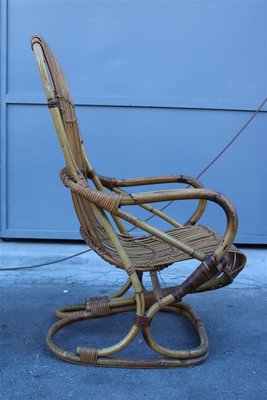 Italian Bamboo Lounge Chairs by Tito Agnoli, 1950s, Set of 2-EH-699729