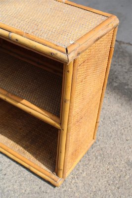 Italian Bamboo Rattan Bedside Tables, 1970s, Set of 2-EH-1251763