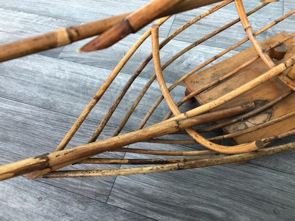 Italian Bamboo Sailboat Display, 1970s