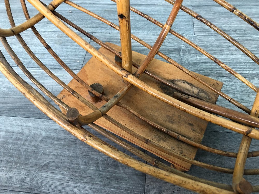 Italian Bamboo Sailboat Display, 1970s