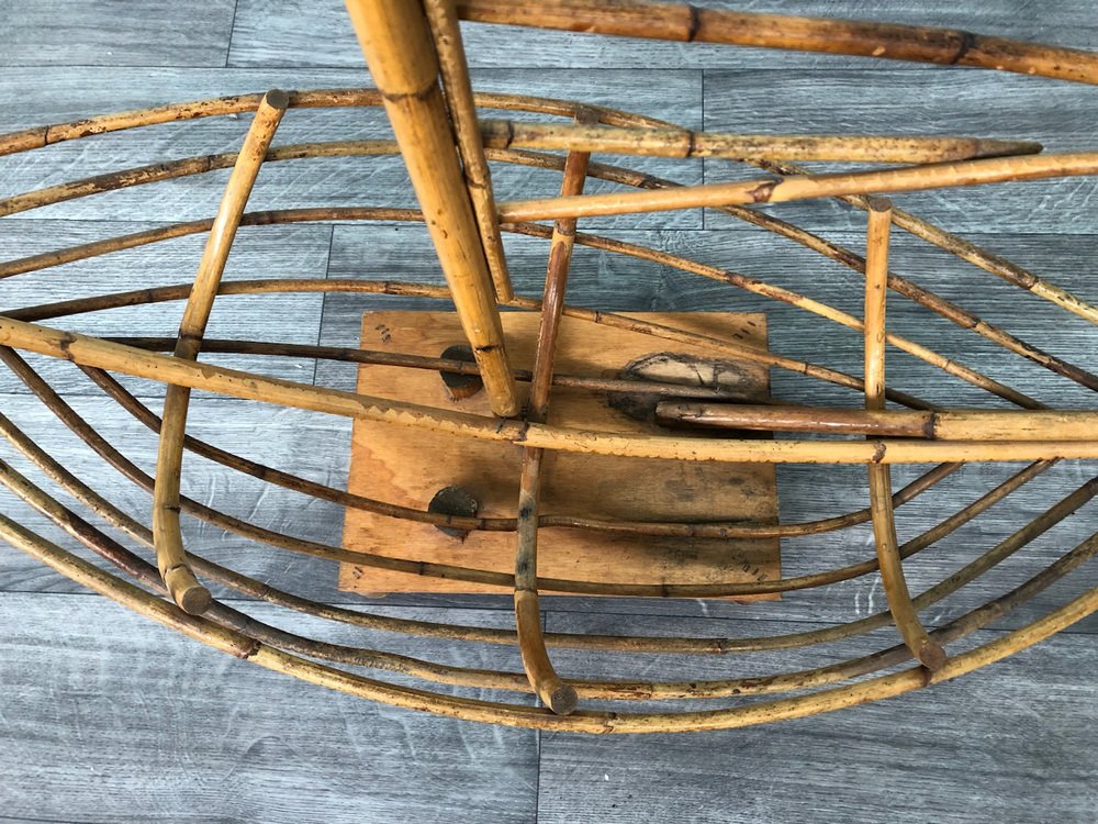 Italian Bamboo Sailboat Display, 1970s