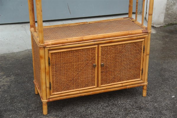 Italian Bamboo Sideboard, 1950s-EH-555055