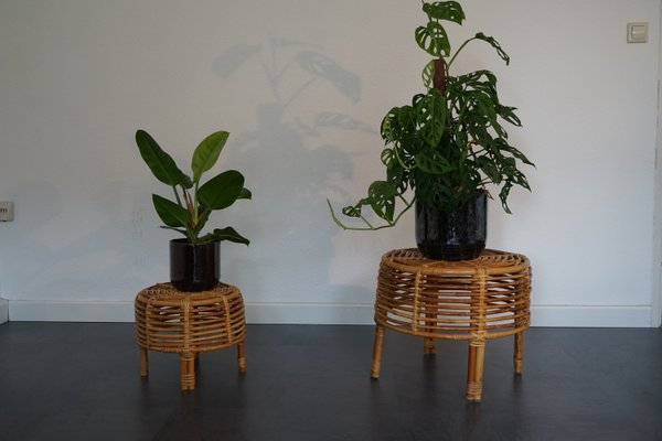 Italian Bamboo Tables, 1950s, Set of 2-CIP-2036686