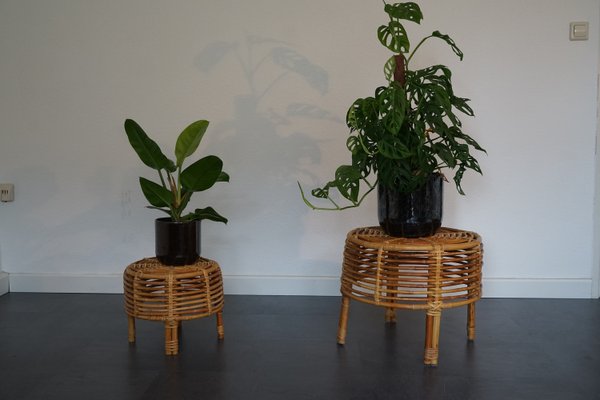 Italian Bamboo Tables, 1950s, Set of 2-CIP-2036686