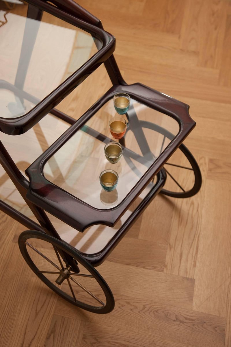 Italian Bar Cart by Cesare Lacca, 1950s