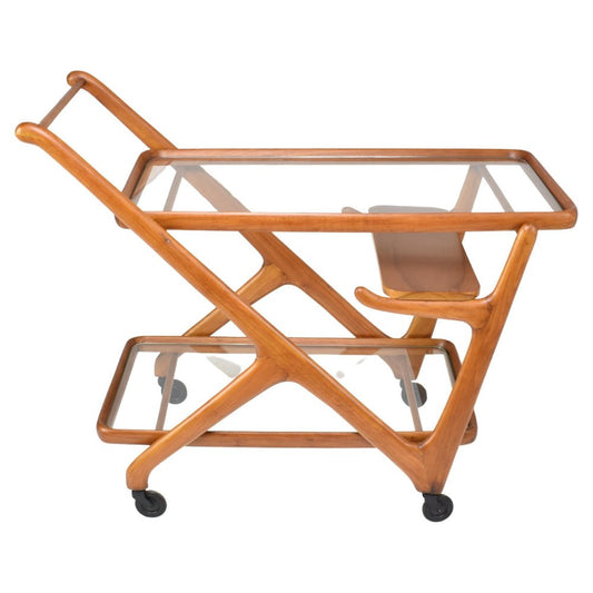 Italian Bar or Serving Cart Trolley attributed to Cesare Lacca for Cassina, 1950s