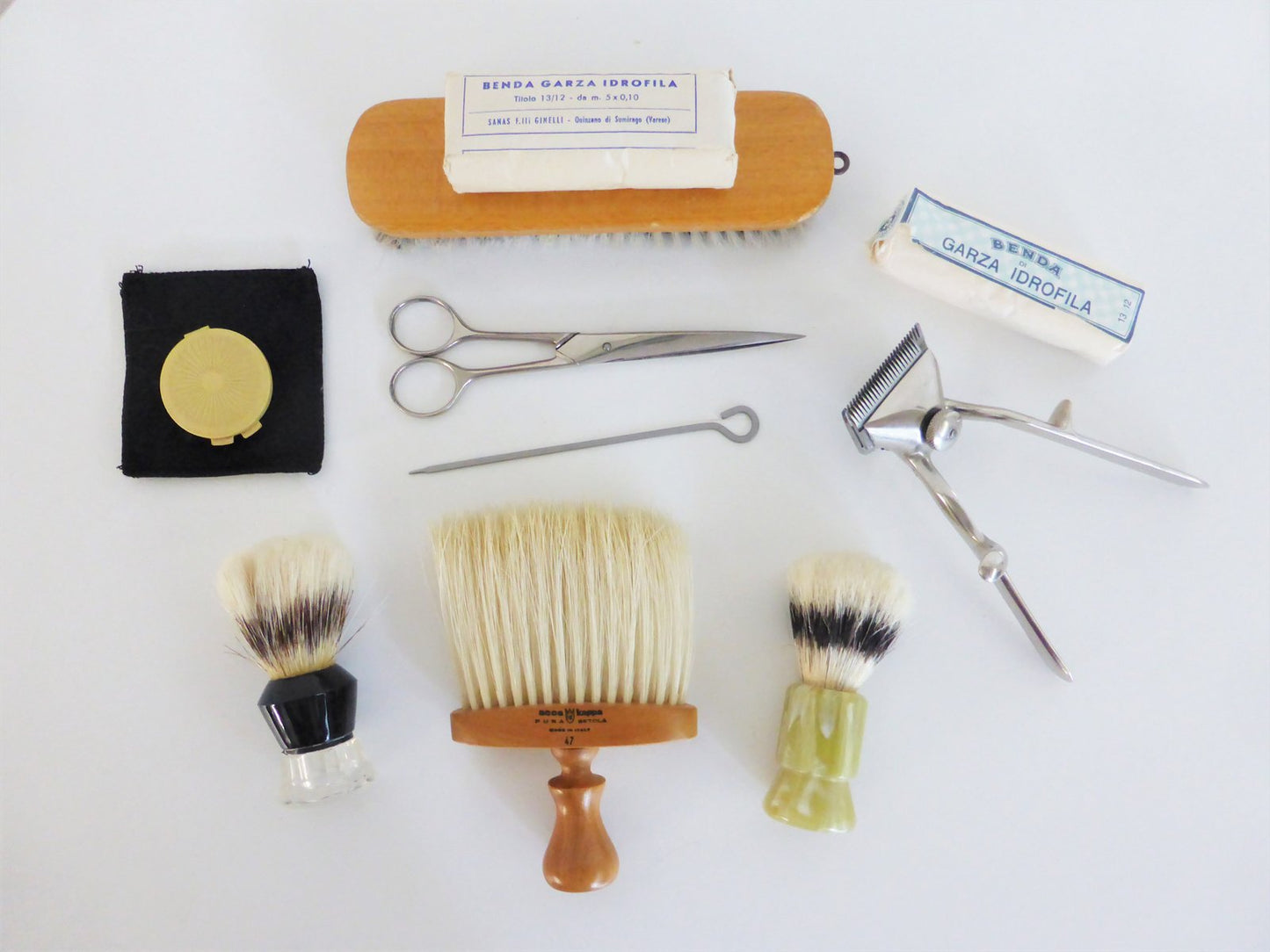 Italian Barber Set, 1970s, Set of 10