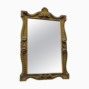 Italian Baroque Golden Frame Mirror, 1950s-GDD-1226009