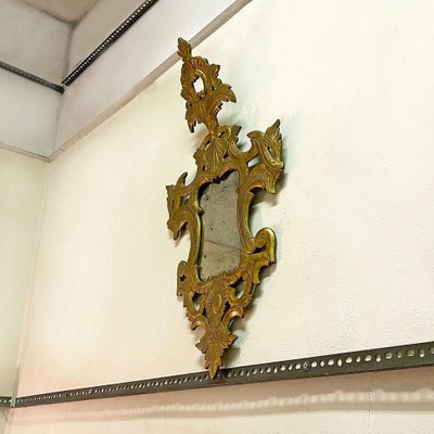 Italian Baroque Mercury Glass Mirror with Gilded Wood Frame, 1700s-GDD-1135895