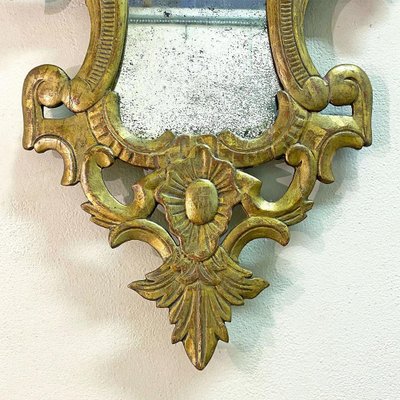 Italian Baroque Mercury Glass Mirror with Gilded Wood Frame, 1700s-GDD-1135895