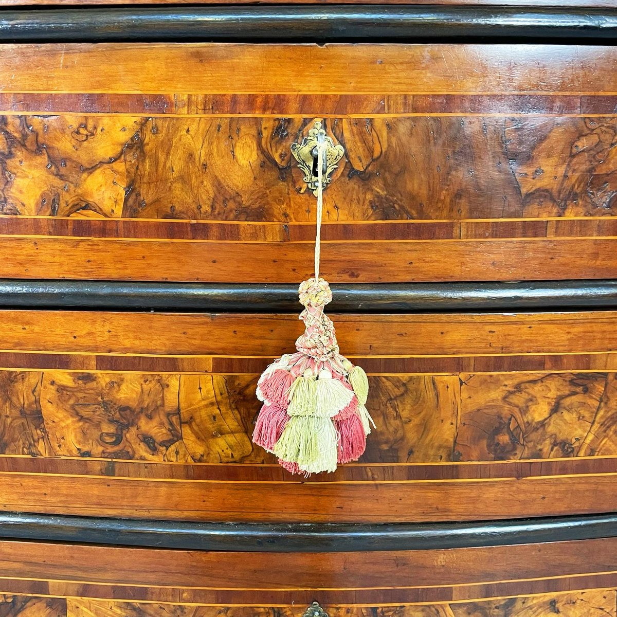 Italian Baroque Wood and Metal Chests of Drawers, 1730s