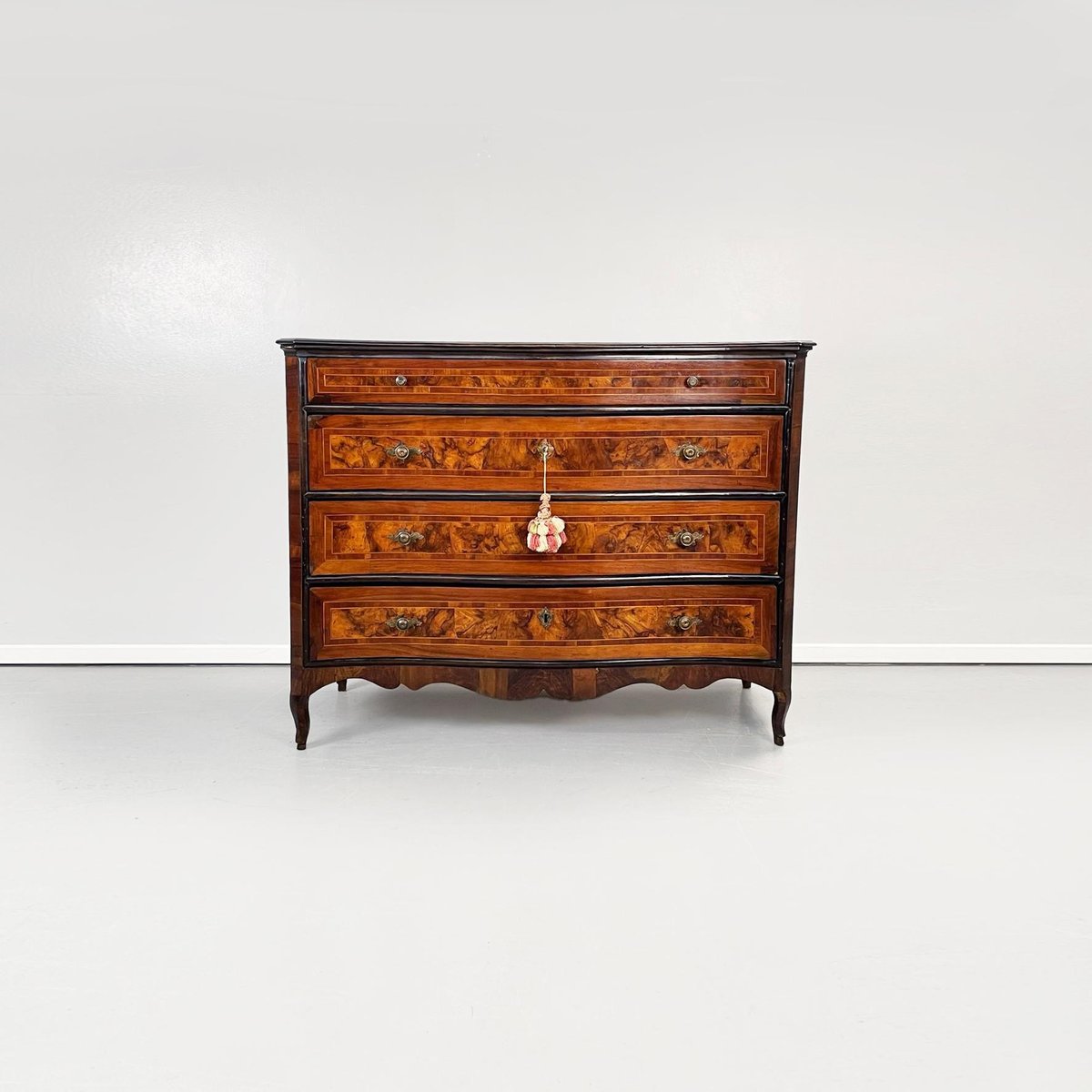 Italian Baroque Wood and Metal Chests of Drawers, 1730s