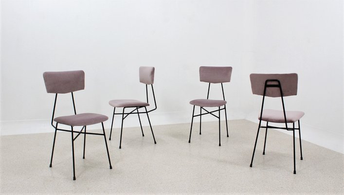 Italian BBPR-Style Dining Chairs, 1950s, Set of 4-ZQ-1289308