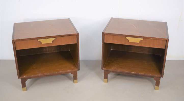 Italian Bedside Tables, 1970s, Set of 2-AOL-1088820