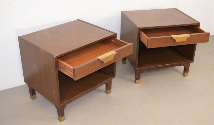 Italian Bedside Tables, 1970s, Set of 2-AOL-1088820