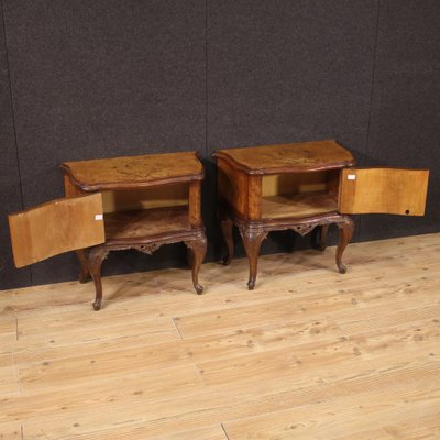 Italian Bedside Tables in Wood, 1950s, Set of 2-RP-2036726