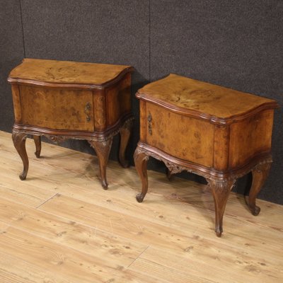 Italian Bedside Tables in Wood, 1950s, Set of 2-RP-2036726