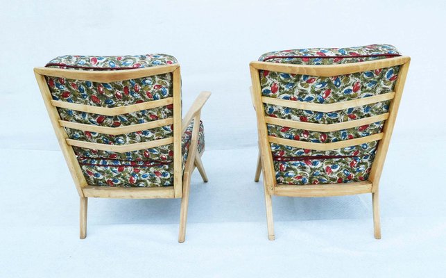 Italian Beech Armchairs, 1950s, Set of 2-WF-1735496