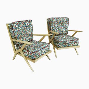 Italian Beech Armchairs, 1950s, Set of 2-WF-1735496