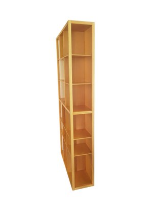 Italian Beech Wood & Metal Bookshelves, 1990s, Set of 2-RD-1394043