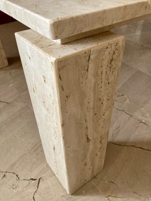 Italian Beige Travertine Marble Coffee Table, 1970s-NOU-845591