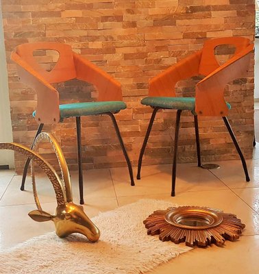 Italian Bentwood Armchairs by Carlo Ratti for Legni Curvi, 1950s, Set of 2-POM-716382