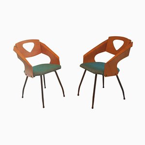 Italian Bentwood Armchairs by Carlo Ratti for Legni Curvi, 1950s, Set of 2-POM-716382