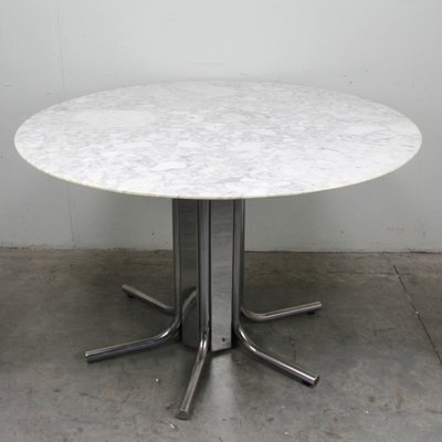 Italian Beveled Marble Dining Table, 1970s-NE-877570