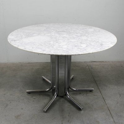 Italian Beveled Marble Dining Table, 1970s-NE-877570