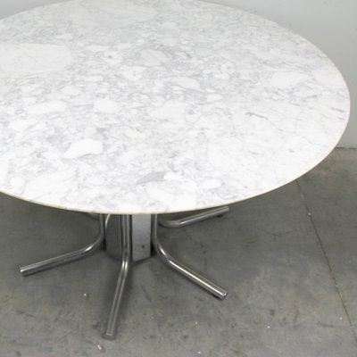 Italian Beveled Marble Dining Table, 1970s-NE-877570