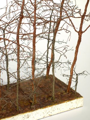 Italian Birch & Copper Trees Sculpture, 1970-KGD-1798695